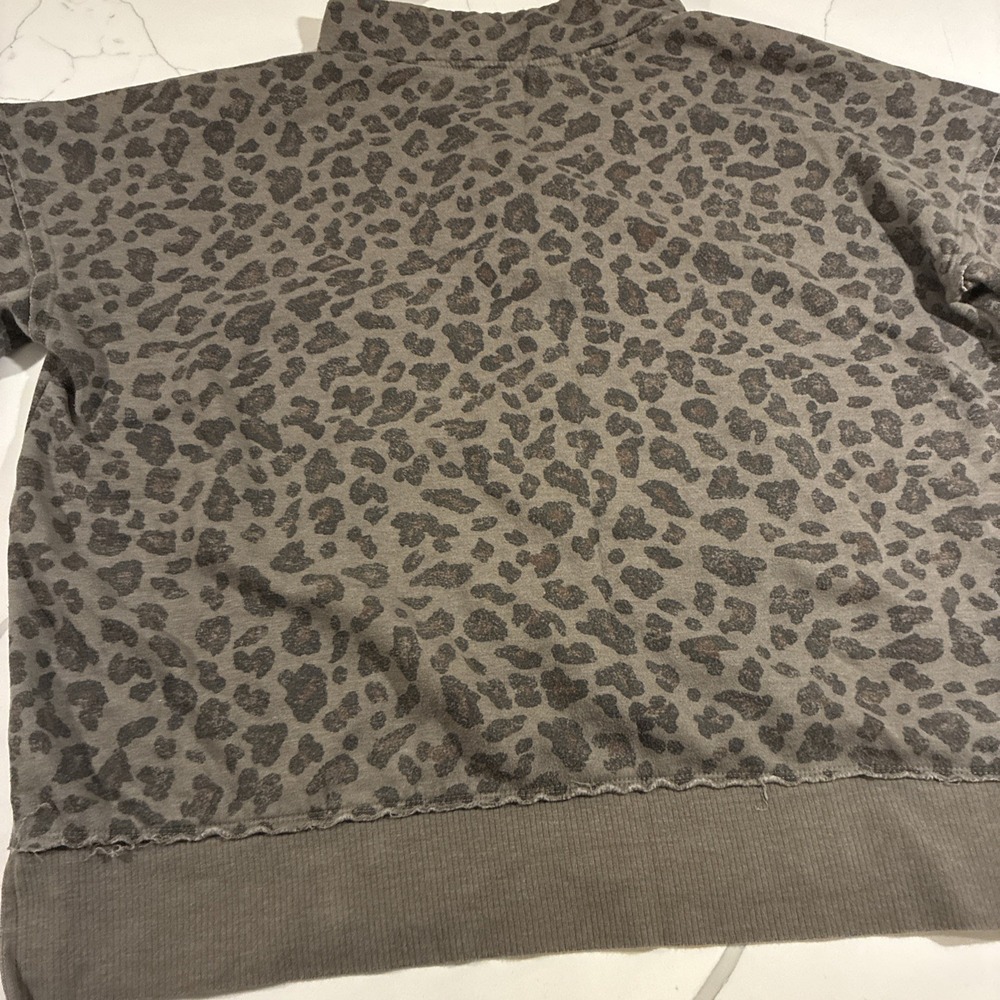 Maurices Animal Print Snap Button Fleece Sweatshirt - Picture 12 of 12